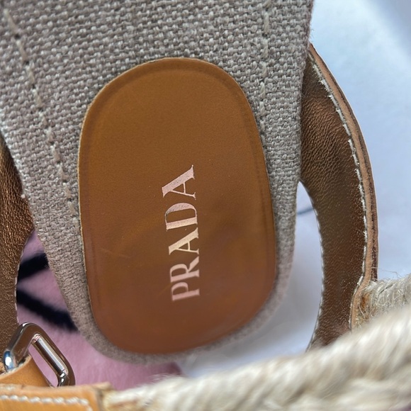 Prada Snake Gold Calf Sandals 35 1/2 - Picture 7 of 12